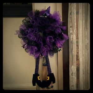 Halloween witch wreath